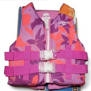 Speedo junior Pink and Purple Floral Life Vest